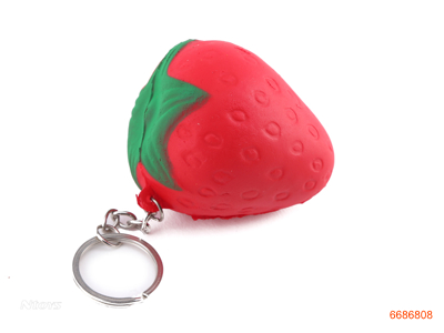 SLOW REBOUND STRAWBERRY KEYCHAIN