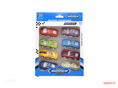 PULL BACK DIE-CAST CAR 8PCS