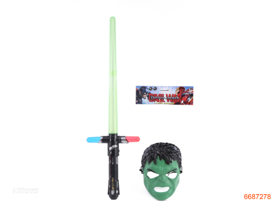 MASK + B/O GLOW STICK,W/O 3*AA BATTERIES