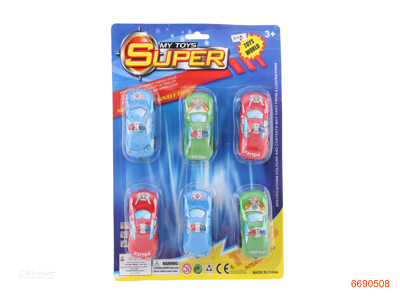 P/B POLICE CAR 6PCS