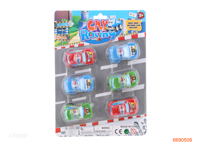 P/B POLICE CAR 6PCS