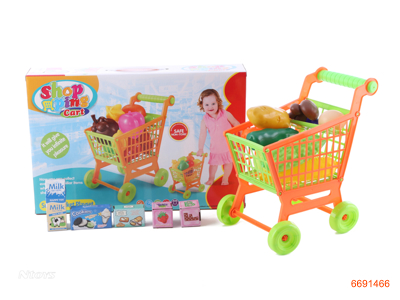 SHOPPONG CART W/VEGETABLES,14PCS