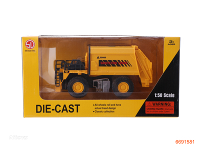 1:50 PULL BACK DIE-CAST CONSTRUCTION TRUCK