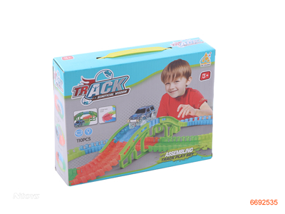 GROW DRAK TRAIN TRACK,W/O 1*AA BATTERIES,110PCS