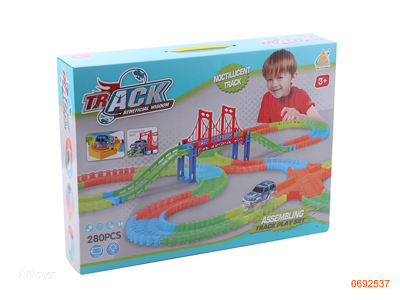 GROW DRAK TRAIN TRACK,W/O 1*AA BATTERIES,280PCS