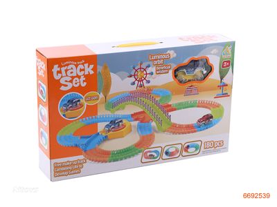 GROW DRAK TRAIN TRACK,W/O 1*AA BATTERIES,180PCS