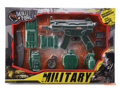 B/O MILITARY SET,W/3*AG13 BATTERIES IN GUN