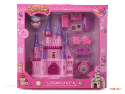 CASTLE SET W/FURNITURE SET,2ASTD