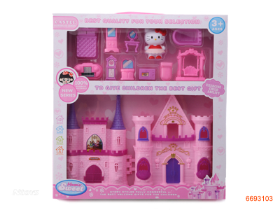 CASTLE SET W/FURNITURE SET,2ASTD