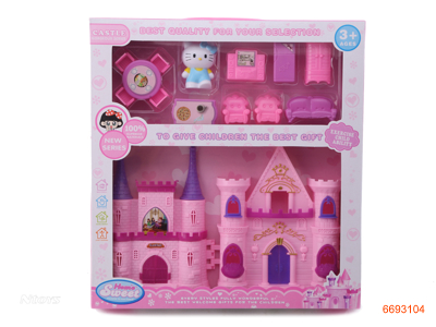 CASTLE SET W/FURNITURE SET,2ASTD