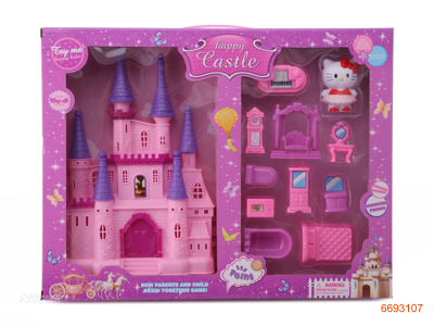 CASTLE SET W/FURNITURE SET,2ASTD