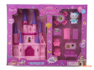 CASTLE SET W/FURNITURE SET,2ASTD