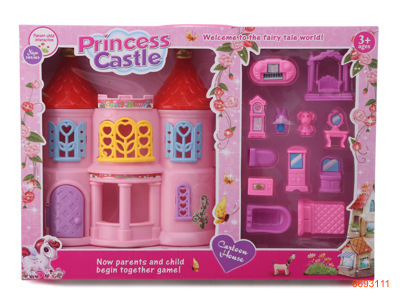 CASTLE SET W/FURNITURE SET,2ASTD