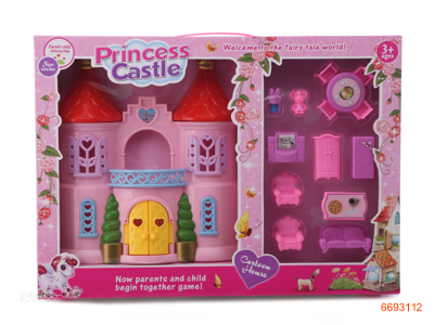 CASTLE SET W/FURNITURE SET,2ASTD