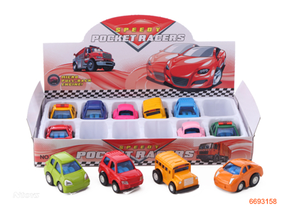 PULL BACK DIE-CAST CAR,12PCS/DISPLAY BOX