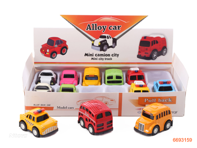 PULL BACK DIE-CAST CAR,12PCS/DISPLAY BOX