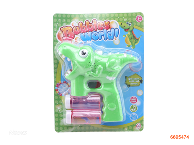 BUBBLE GUN,W/2PCS 60ML BUBBLE WATER/LIGHT/MUSIC,W/O 3*AA BATTERIES