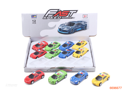 P/B POLICE CAR,12PCS/DISPLAY BOX,4COLOUR