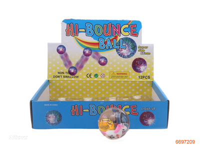 6.5CM FLASHING BALLS,W/12*3AG10 BATTERIES,12PCS/DISPLAY BOX