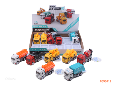 F/P CONSTRUCTION ENGINE,12PCS/DISPLAY BOX 6ASTD 5COLOURS