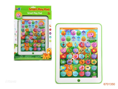 SMART PLAY PAD (LEARN NUMBERS,LETTERS,WORDS,ASK QUESTIONS,MELODIES)NOT INCLUDE 3AAA BATTERIES