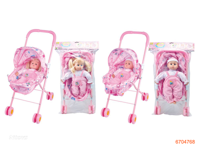 IRON DOLL TROLLEY W/COTTON BODY DOLL/4SOUNDS IC