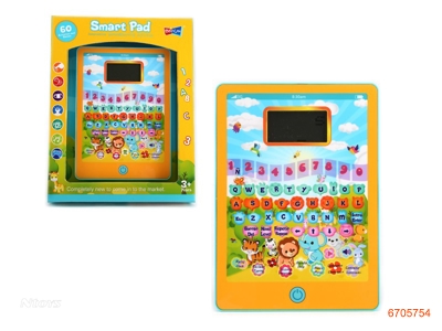 SMART PLAY PAD (60 ACTIVITES & GAMES:LEARN NUMBERS,LETTERS,WORDS,MATHEMATICS,MELODIES) NOT INCLUDE 3AA BATTERIES