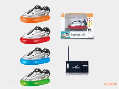 WIRELESS 4CHANNELS R/C HOVERCRAFT W/2.4V 120MAH BATTERIES IN BOAT,W/O 2*1.5V BATTERIES IN CONTROLLER.4COLOUR