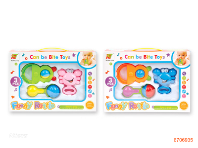 BABY RATTLE.3PCS.2COLOUR