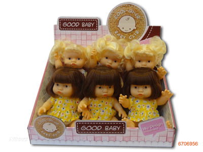 8''FASHION DOLL SET W/6 SOUNDS/IC 6PCS/BOX