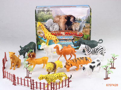 6''ANIMAL SET.12PCS