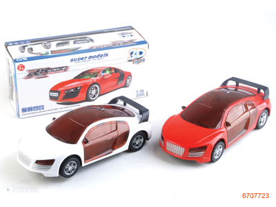 3D B/O CAR W/MUSIC.2COLOUR.W/O 3*1.5V BATTERIES