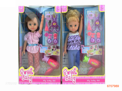 14''FASHION DOLL SET W/IC.2ASTD