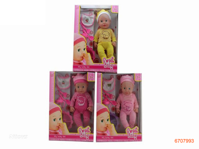 14''FASHION DOLL SET W/IC.3ASTD