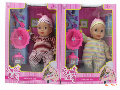 14''FASHION DOLL SET W/4SOUNDS IC.3ASTD