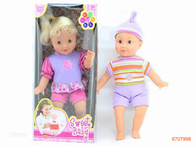 14''FASHION DOLL W/6SOUNDS.3ASTD