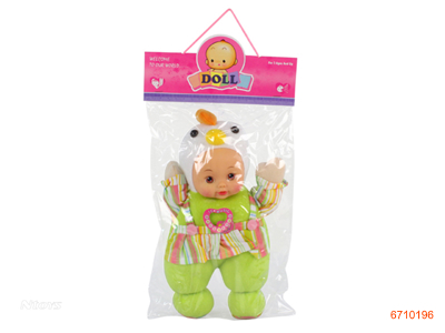 12''STUFFED DOLL W/LIGHT/SOUND/2PCS BUTTON BATTERIES