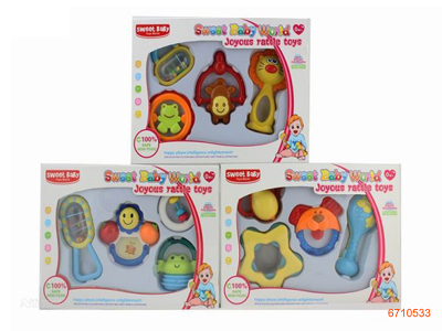 BABY RATTLE.3ASTD.4PCS