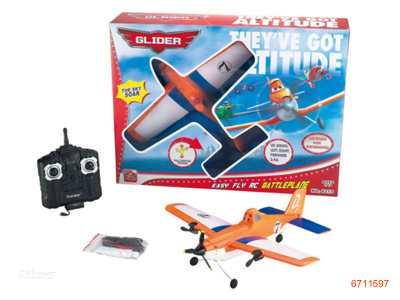 2.4G 2CHANNELS R/C GLIDER W/3.7V 250MAH BATTERIES IN BODY,W/O 6AA BATTERIES IN CONTROLLER