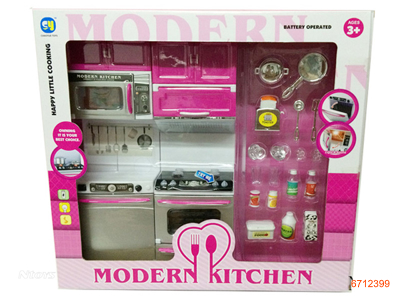 COOKING SET W/LIGHT/MUSIC/3*AG13 BATTERIES