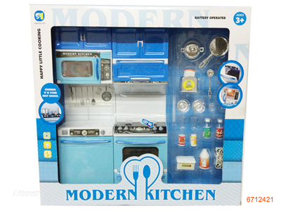 COOKING SET W/LIGHT/MUSIC/3*AG13 BATTERIES