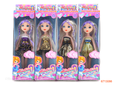 9''FASHION DOLL.4ASTD