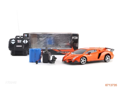 1:24 4CHANNELS R/C CAR W/LIGHT/3.6V BATTERIES IN CAR/CHARGER,W/O 2AA BATTERIES IN CONTROLLER.2COLOUR