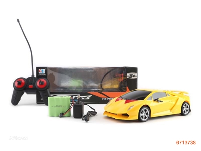 1:16 4CHANNELS R/C CAR W/LIGHT/4.8V BATTERIES IN CAR/CHARGER,W/O 2AA BATTERIES IN CONTROLLER.2COLOUR