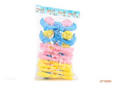 BABY RATTLE 3COLOUR 12PCS