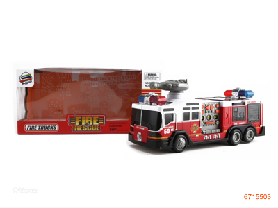 F/P FIFE FIGHTING TRUCK W/3D LIGHT，W/O 2*AA BATTERIES