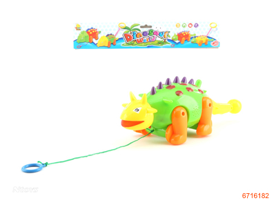 PULL LINE DINOSAUR W/MUSIC.W/O 2AA BATTERIES