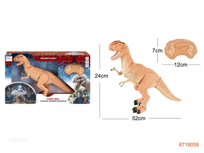 R/C DINOSAUR W/LIGHT/MUSIC/INFRARED RAY/3AA BATTERIES IN BODY,3AA IN CONTROLLER