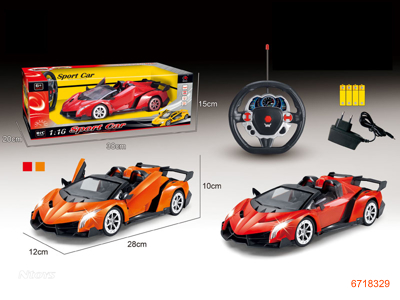 1:16 5 CHANNEL R/C CAR W/LIGHT/4.8V BATTERIES,W/O 2AA BATTERIES IN CONTROLLER 2COLOUR