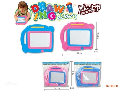 22CM MAGNETIC DRAWING BOARD, 2COLOURS